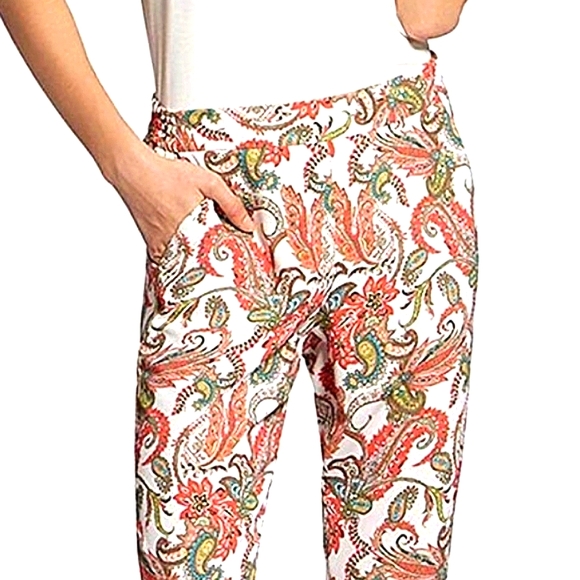 BASLER🌺 Paisley Print Glitter Straight Leg Pants💫 Polish Made - Picture 4 of 5